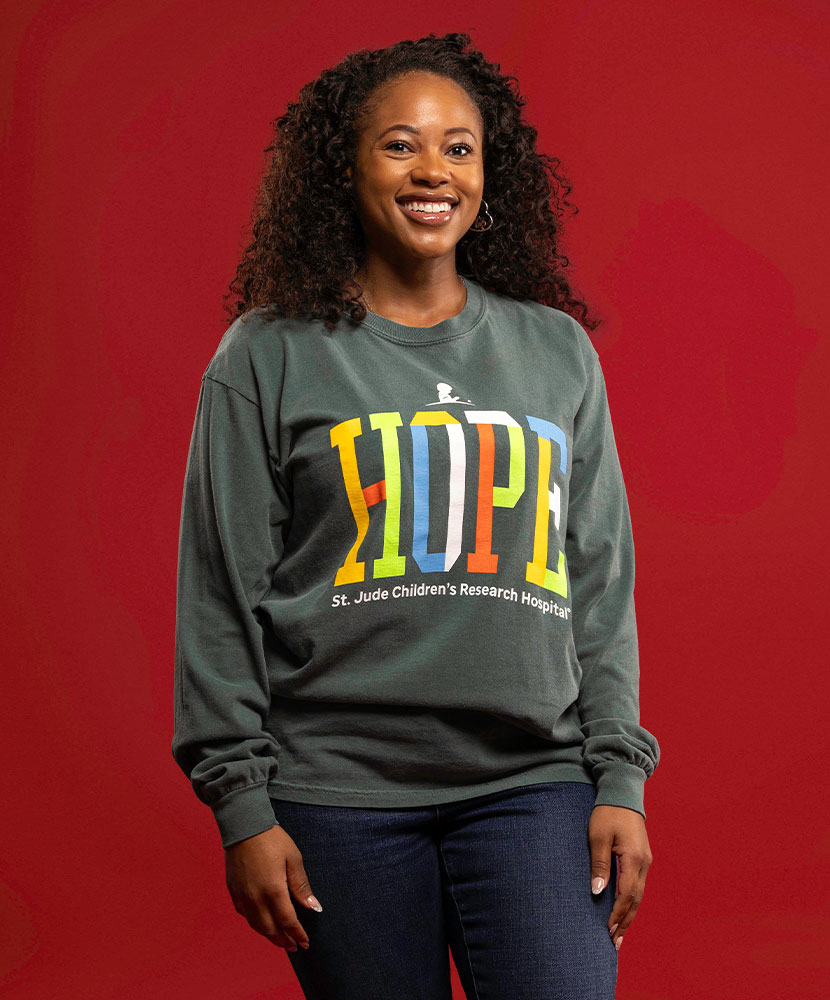 St. Jude Geometric Hope Long Sleeve T-Shirt